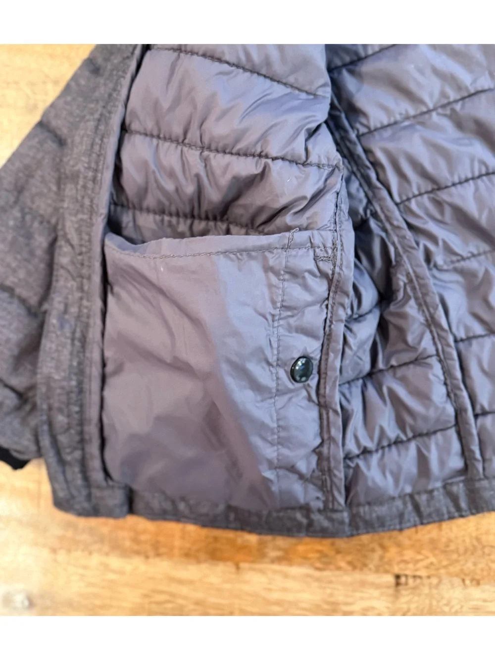 GAP Kids 2T Primaloft Hooded Puffer Jacket Gray Lightweight Winter Coat Toddler